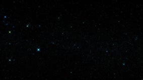 Blue Glowing Starry Sky Starfield Motion Graphic Background