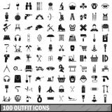 100 outfit icons set, simple style. 100 outfit icons set in simple style for any design vector illustration stock illustration 100 outfit icons set, simple style. 100 outfit icons set in simple style for any design vector illustration stock illustration