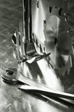 Outils de Diy dans en acier inoxydable photographie stock Outils de Diy dans en acier inoxydable photographie stock