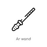 outline ar wand vector icon. isolated black simple line element illustration from augmented reality concept. editable vector stock illustration outline ar wand vector icon. isolated black simple line element illustration from augmented reality concept. editable vector stock illustration