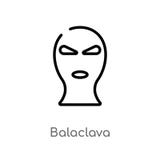 outline balaclava vector icon. isolated black simple line element illustration from law and justice concept. editable vector vector illustration outline balaclava vector icon. isolated black simple line element illustration from law and justice concept. editable vector vector illustration