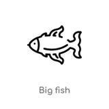 outline big fish vector icon. isolated black simple line element illustration from animals concept. editable vector stroke big stock illustration outline big fish vector icon. isolated black simple line element illustration from animals concept. editable vector stroke big stock illustration