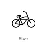 outline bikes vector icon. isolated black simple line element illustration from transport concept. editable vector stroke bikes stock illustration outline bikes vector icon. isolated black simple line element illustration from transport concept. editable vector stroke bikes stock illustration