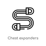 outline chest expanders vector icon. isolated black simple line element illustration from gym and fitness concept. editable vector royalty free illustration outline chest expanders vector icon. isolated black simple line element illustration from gym and fitness concept. editable vector royalty free illustration