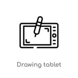 outline drawing tablet vector icon. isolated black simple line element illustration from technology concept. editable vector vector illustration outline drawing tablet vector icon. isolated black simple line element illustration from technology concept. editable vector vector illustration