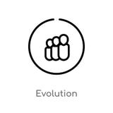 outline evolution vector icon. isolated black simple line element illustration from user interface concept. editable vector stroke vector illustration outline evolution vector icon. isolated black simple line element illustration from user interface concept. editable vector stroke vector illustration