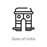 outline gate of india vector icon. isolated black simple line element illustration from india concept. editable vector stroke gate royalty free illustration outline gate of india vector icon. isolated black simple line element illustration from india concept. editable vector stroke gate royalty free illustration