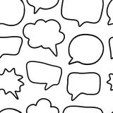 Outline hand drawn speech bubble seamless pattern royalty free illustration Outline hand drawn speech bubble seamless pattern royalty free illustration