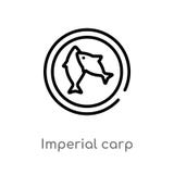 outline imperial carp vector icon. isolated black simple line element illustration from culture concept. editable vector stroke stock illustration outline imperial carp vector icon. isolated black simple line element illustration from culture concept. editable vector stroke stock illustration