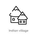 Indian Village Icon. Trendy Indian Village Logo Concept On White Stock