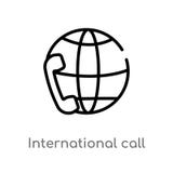 outline international call vector icon. isolated black simple line element illustration from technology concept. editable vector vector illustration outline international call vector icon. isolated black simple line element illustration from technology concept. editable vector vector illustration
