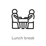 outline lunch break vector icon. isolated black simple line element illustration from people concept. editable vector stroke lunch stock illustration outline lunch break vector icon. isolated black simple line element illustration from people concept. editable vector stroke lunch stock illustration