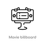 outline movie billboard vector icon. isolated black simple line element illustration from cinema concept. editable vector stroke royalty free illustration outline movie billboard vector icon. isolated black simple line element illustration from cinema concept. editable vector stroke royalty free illustration