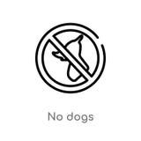 outline no dogs vector icon. isolated black simple line element illustration from animals concept. editable vector stroke no dogs royalty free illustration outline no dogs vector icon. isolated black simple line element illustration from animals concept. editable vector stroke no dogs royalty free illustration