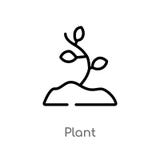 outline plant vector icon. isolated black simple line element illustration from stone age concept. editable vector stroke plant royalty free illustration outline plant vector icon. isolated black simple line element illustration from stone age concept. editable vector stroke plant royalty free illustration