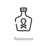 outline poisonous vector icon. isolated black simple line element illustration from health and medical concept. editable vector royalty free illustration outline poisonous vector icon. isolated black simple line element illustration from health and medical concept. editable vector royalty free illustration