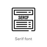 outline serif font vector icon. isolated black simple line element illustration from technology concept. editable vector stroke royalty free illustration outline serif font vector icon. isolated black simple line element illustration from technology concept. editable vector stroke royalty free illustration