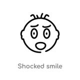 outline shocked smile vector icon. isolated black simple line element illustration from user interface concept. editable vector royalty free illustration outline shocked smile vector icon. isolated black simple line element illustration from user interface concept. editable vector royalty free illustration