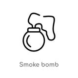 outline smoke bomb vector icon. isolated black simple line element illustration from asian concept. editable vector stroke smoke vector illustration outline smoke bomb vector icon. isolated black simple line element illustration from asian concept. editable vector stroke smoke vector illustration