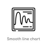 outline smooth line chart vector icon. isolated black simple line element illustration from business concept. editable vector stock illustration outline smooth line chart vector icon. isolated black simple line element illustration from business concept. editable vector stock illustration