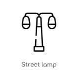 outline street lamp vector icon. isolated black simple line element illustration from city elements concept. editable vector stock illustration outline street lamp vector icon. isolated black simple line element illustration from city elements concept. editable vector stock illustration