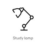 outline study lamp vector icon. isolated black simple line element illustration from computer concept. editable vector stroke stock illustration outline study lamp vector icon. isolated black simple line element illustration from computer concept. editable vector stroke stock illustration