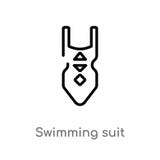 outline swimming suit vector icon. isolated black simple line element illustration from holidays concept. editable vector stroke royalty free illustration outline swimming suit vector icon. isolated black simple line element illustration from holidays concept. editable vector stroke royalty free illustration