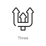 outline three vector icon. isolated black simple line element illustration from orientation concept. editable vector stroke three stock illustration outline three vector icon. isolated black simple line element illustration from orientation concept. editable vector stroke three stock illustration