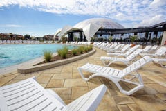 Outside Nymphaea Aquapark in Oradea, Romania royalty free stock image Outside Nymphaea Aquapark in Oradea, Romania royalty free stock image