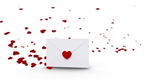 Ouverture d'enveloppe pour indiquer l'espace de copie avec des coeurs d'amour Ouverture d'enveloppe pour indiquer l'espace de copie avec des coeurs d'amour