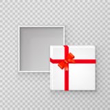 Ouvrez la boîte carrée de papier de cadeau illustration stock Ouvrez la boîte carrée de papier de cadeau illustration stock