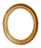 Oval Gold Picture Frame Royalty Free Stock Photography Oval Gold Picture Frame Royalty Free Stock Photography