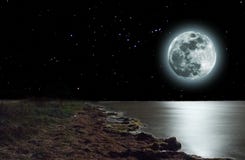 ovanför moonhavet Fotografering för Bildbyråer ovanför moonhavet Fotografering för Bildbyråer