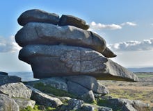 Ovanlig granit vaggar bildande på den Bodmin heden arkivfoto Ovanlig granit vaggar bildande på den Bodmin heden arkivfoto