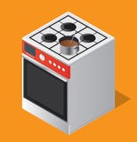 Oven Set 1 stock illustrationer Oven Set 1 stock illustrationer