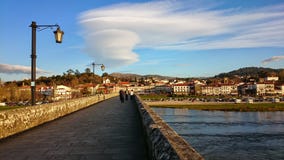 Over the medieval bridge in Ponte de Lima royalty free stock photo Over the medieval bridge in Ponte de Lima royalty free stock photo