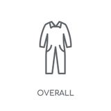 Overall linear icon. Modern outline Overall logo concept on whit stock illustration Overall linear icon. Modern outline Overall logo concept on whit stock illustration