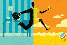 Overgang naar Vakantie royalty-vrije illustratie Overgang naar Vakantie royalty-vrije illustratie