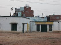 Overheidsschool in het kind van India het vliegen aan vlieger stock foto Overheidsschool in het kind van India het vliegen aan vlieger stock foto