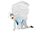 Overloaded with work Royalty Free Stock Photo Overloaded with work Royalty Free Stock Photo