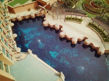 Overlooking at Atlantis Hotel at palm island stock image Overlooking at Atlantis Hotel at palm island stock image