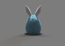 Ovo de lãs com orelhas do coelho Tema de Easter ilustração do vetor Ovo de lãs com orelhas do coelho Tema de Easter ilustração do vetor