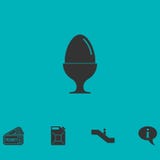 Ovo no plano do ícone do suporte ilustração royalty free Ovo no plano do ícone do suporte ilustração royalty free