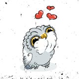 Owl Doodle Illustration mignon Photo grunge de Kawaii illustration stock Owl Doodle Illustration mignon Photo grunge de Kawaii illustration stock