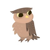 Owl or eagle-owl bird isolated icon on white background vector illustration Owl or eagle-owl bird isolated icon on white background vector illustration