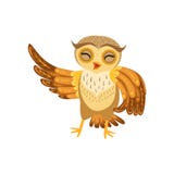 Owl Laughing Cute Cartoon Character Emoji con Forest Bird Showing Human Emotions e comportamento illustrazione di stock Owl Laughing Cute Cartoon Character Emoji con Forest Bird Showing Human Emotions e comportamento illustrazione di stock