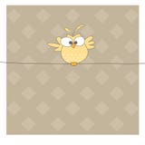 Owl On The Rope. Vector Illustration Royalty Free Stock Images Owl On The Rope. Vector Illustration Royalty Free Stock Images