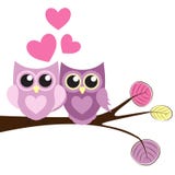 Owl Pattern Background mignon pour le jour de valentines avec des coeurs et P illustration de vecteur Owl Pattern Background mignon pour le jour de valentines avec des coeurs et P illustration de vecteur
