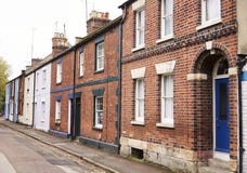 OXFORD/ UK- OCTOBER 26 2016: Exterior Of Victorian Terraced Houses In Oxford