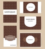 A set of elegant cards with a coffee and coffee pattern of coffee pots and cups. Vector illustration vector illustration A set of elegant cards with a coffee and coffee pattern of coffee pots and cups. Vector illustration vector illustration